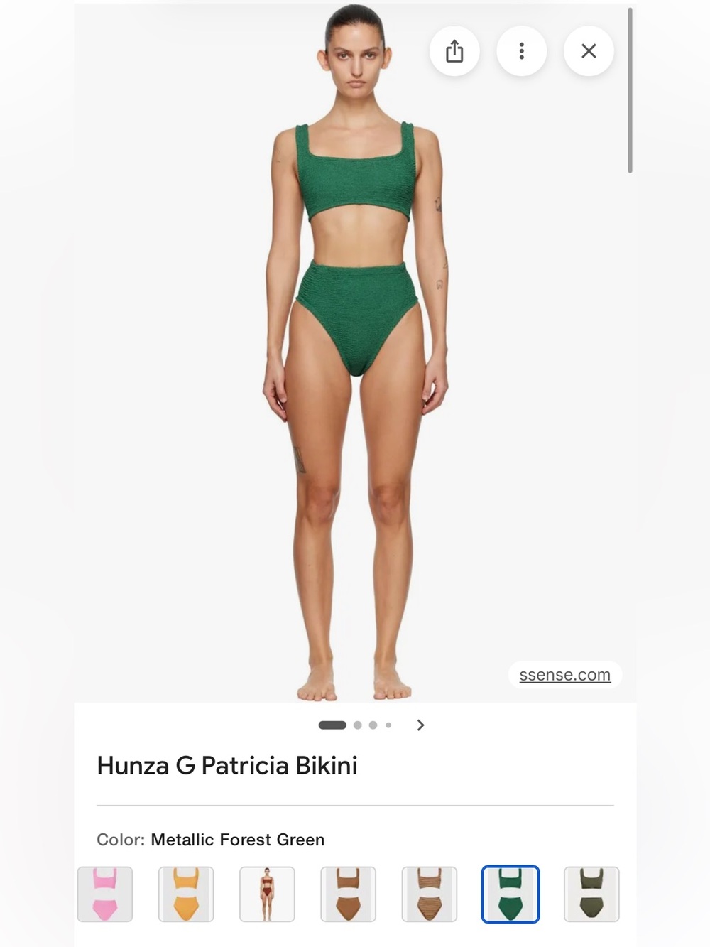 Hunza G Patricia crinkle-effect bikini - Picture 7 of 10